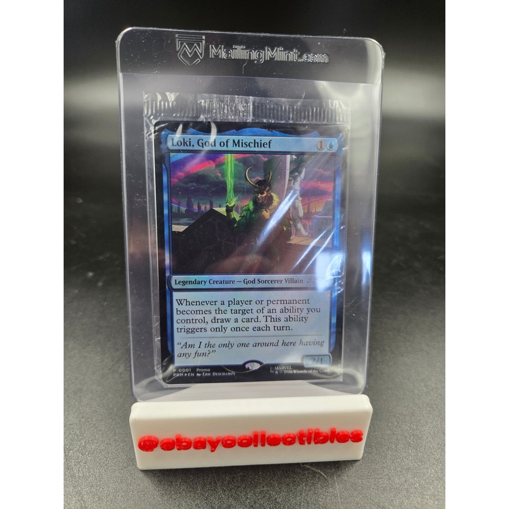 SEALED SDCC 2026 MAGIC THE GATHERING LOKI GOD OF MISCHIEF PROMO CARD MTG
